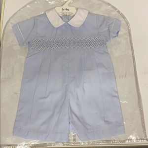 6mo Anavini short smocked romper NWOT